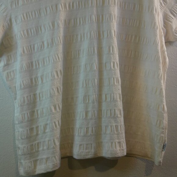 Liz Clairborne Blouse Short Sleeves Off White Size 2X - Picture 2 of 7
